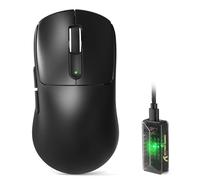 ATTACK SHARK V5 Wireless Gaming Mouse, 53g, Optical Microswitch, Nordic52840 MCU, PAW3950MAX, 8KHz LED Receiver, 20000 FPS, 42KDPI, BT/2.4Ghz/Wired, Med-Lg Hands, 500mAh (Black)