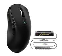 ATTACK SHARK V5 Wireless Gaming Mouse for Large Hand,53g SUPERLIGHT,Black A | PixArt PAW3950MAX Gaming Sensor,8000Hz Polling rate,Nordic 52840 MCU,BT/2.4G/Wired Mice with C06 ULTRA Coiled Cable,42000DPI