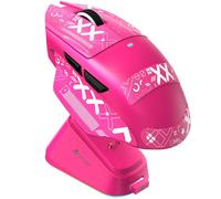 ATTACK SHARK V6 65g SUPERLIGHT Mouse with Magnetic Charging Dock, PixArt PAW3311 Gaming Sensor, 25000 DPI, 500 mAh Battery, BT/Wireless/Wired Ergonomic Mice with Thumb Rest, for Win11/Xbox/PS/Mac