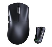 ATTACK SHARK V8 8000Hz Wireless Gaming Mouse, Nordic 54L15 Chip, PAW3950MAX, 59g Lightweight, 42000 DPI, 20000 FPS, Right-Handed Ergonomic, BT/2.4G/Wired Mice, Ice-Feel Coating, PC/Win, Black