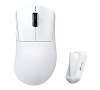 ATTACK SHARK V8 8000Hz Wireless Gaming Mouse, Nordic 54L15 Chip, PAW3950MAX, 59g Lightweight, 42000 DPI, 20000 FPS, Right-Handed Ergonomic, BT/2.4G/Wired Mice, Ice-Feel Coating, PC/Win, White