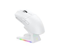 ATTACK SHARK X1 Gaming Mouse with Touchpad RGB Charging Dock, PixArt PAW3395PRO Gaming Sensor, BT/2.4G Wireless/Wired Gaming Mouse, 40000 DPI, 53g Superlight Gamer Mice for Win11/Xbox/PS/Mac (White)