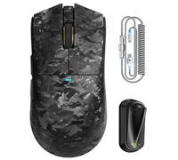 ATTACK SHARK X11 ULTRA Wireless Gaming Mouse With C06 Ultra LED Cable, Composite Carbon Fiber, 54L15 MCU, PAW3950MAX Sensor, Super Light 59g, 8000Hz, BT/2.4G Wireless/Wired, Maximum 42000 DPI (Black)
