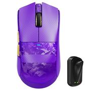ATTACK SHARK X11Ultra 8K Carbon Fiber Wireless Gaming Mouse with 42000 DPI-PAW3950 MAX Sensor-59g Lightweight,Nordic 54L15 MCU Chip,Wired/BT/2.4Ghz,100 Million Clicks,Programmable for FPS(Purple+Tape)