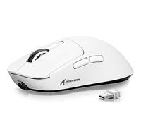 ATTACK SHARK X3 49g SUPERLIGHT Mouse, PixArt PAW3395 Gaming Sensor, BT/2.4G Wireless/Wired Gaming Mouse, 6 Adjustable DPI up to 26000, 200 Hrs Battery, Office Mice for Win11/Xbox/PS/Mac (White)