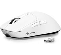 ATTACK SHARK X3 Wireless Gaming Mouse, 49g Ergonomic Computer Mouse, Triple Modes PAW3395 26K DPI Optical Sensor, 200h Battery Life, Programmable Buttons, Gaming Accessories for PC/Laptop/Mac (White)