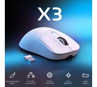 ATTACK SHARK X3 Wireless Gaming Mouse,49g Ergonomic PC Mouse,Triple Modes PAW3395 26K DPI Optical Sensor,Programmable Buttons Fuchsia