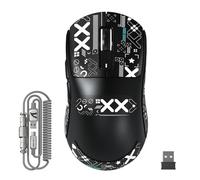 ATTACK SHARK X3MAX 49g SUPERLIGHT Mouse, PixArt PAW3950 Gaming Sensor, 6 Adjustable DPI Up to 420000, BT/2.4G Wireless/Wired Gaming Mouse, 100M Clicks Microswitches, for PC/Xbox/Mac, Black & Grip Tape