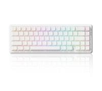 ATTACK SHARK X65 HE Magnetic Switch Rapid Trigger Keyboard, 65% Wired Gaming Keyboard with 8000 Hz Polling Rate, 0.01mm RT Accuracy, PBT Keycaps, QMK Driver, RGB.(White Contours)