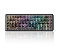 ATTACK SHARK X65 HE Magnetic Switch Rapid Trigger Keyboard, 65% Wired Gaming Keyboard with 8000 Hz Polling Rate, 0.01mm RT Accuracy, PBT Keycaps, QMK Driver, RGB.(Black Contours)