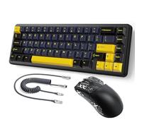 ATTACK SHARK X65 HE Wired Magnetic Switch Keyboard and R1 Mouse Combo, Rapid Trigger Gaming Keyboard, 8KHz Polling Rate,Adjustable Actuation,Superlight BT/2.4G/Wired Mouse,18K DPI for Win/Mac,Black