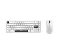 ATTACK SHARK X65 HE Wired Rapid Trigger Magnetic Switch 65% Mechanical Gaming Keyboard and R1 Mouse Combo,8KHZ Polling Rate,2.4Ghz Wireless/USB C/BT Lightweight Mice,18K DPI for Esport Gamer(White)