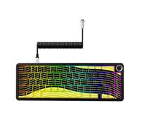 Attack Shark X65PRO HE Rapid Trigger Magnetic Mechanical Keyboard,60% Hot Swappable,Hall Effect Sensor,Adjustable Actuation,Tri-Mode RGB, 8KHz Polling Rate with Coiled Cable for MOBA/FPS/RTS-Yellow