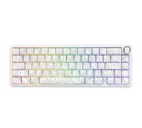 ATTACK SHARK X65PRO HE Rapid Trigger Wireless Gaming Keyboard, 0.01mm RT Accuracy 8000Hz Wired Keyboard with Magnetic Switch, Adjustable Actuation, Snap Tap, RGB Lighting for PC/Mac, White Contours