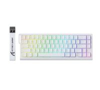 ATTACK SHARK X68 HE 8000Hz Rapid Trigger Keyboard, 0.01mm RT Accuracy Wired Gaming Keyboard with Magnetic Switch, Adjustable Actuation, Rapid Trigger, Snap Tap, RGB Lighting for PC/Mac, White Contours