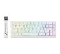 ATTACK SHARK X68 HE 8000Hz Rapid Trigger Keyboard, 0.01mm RT Accuracy Wired Gaming Keyboard with Magnetic Switch, Adjustable Actuation, Rapid Trigger, Snap Tap, RGB Lighting for PC/Mac, White