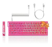 ATTACK SHARK X68 HE 8KHZ Rapid Trigger Keyboard Magnetic Switch,0.01 mm RT Accuracy,Wired RGB 60% Gaming Keyboard TKL with Adjustable Actuation,Snap Tap,Coiled Cable,for PC/Mac(Red)
