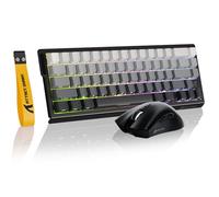 Attack Shark X68 HE Gaming Keyboard & R1 Mouse Combo,8KHz Magnetic Switch Keyboard, 16.8M RGB, Custom Actuation, 55g Ultra-Light Mouse with 18,000 DPI & Tri-Mode Connectivity for Esport Gamer-Gery