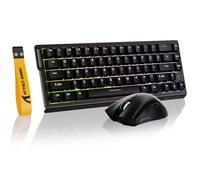 Attack Shark X68 HE Gaming Keyboard & R1 Mouse Combo,8KHz Magnetic Switch Keyboard, 16.8M RGB, Custom Actuation, 55g Ultra-Light Mouse with 18,000 DPI & Tri-Mode Connectivity for Esport Gamer-Black