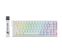 ATTACK SHARK X68 Rapid Trigger 60% Wired Mechanical Keyboard with Hall Effect Switch, 8KHz Polling Rate, RGB Backlit, Top Mount, Side Printed Keycap (White Contour)