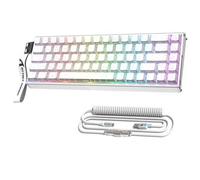 ATTACK SHARK X68MAX HE 60% Wired Magnetic Switch Keyboard,Full Aluminum CNC,0.005mm RT Accuracy,8KHz Rapid Trigger Mechanical Gaming Keyboard,Adjustable Actuation,RGB Coiled Cable for FPS Games,White