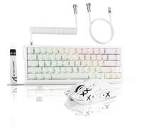 ATTACK SHARK X68PROHE Keyboard+X11 Mouse Wireless Gaming Set &C01PRO Coiled