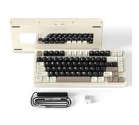 ATTACK SHARK X75 VIA with Full Aluminum Wireless Mechanical Gaming Keyboard,Bluetooth/2.4Ghz/USB-C Wired,Hot-Swap Pre-lubed Linear Switch RGB,75% QWERTY Layout with Five-Layer Padding -White