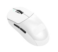 ATTACK SHARK X8 PLUS Mouse with Grip Tape for Large Hand, 55g SUPERLIGHT, PixArt PAW3395PRO Gaming Sensor, BT/2.4G Wireless/Wired, 6 Adjustable DPI up to 40000, 500mAh Battery (White)
