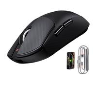 ATTACK SHARK X8 Ultra 8KHz Wireless Gaming Mouse, 55g Superlight, Nordic 52840, PAW3950MAX, 42KDPI, BT/2.4Ghz/Wired, Cool Nano-Coating, large hand, 500mAh, Griptape, SW & Web Driver, for PC/Mac(Black)