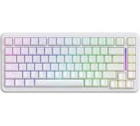 ATTACK SHARK X82 PRO HE Wireless Rapid Trigger RGB Mechanical Gaming Keyboard with Adjustable Actuation,2.4G/Wired/BT,8K Polling Rate,Hall Effect Magnetic Switch,5000mAh Battery for FPS(White Contour)