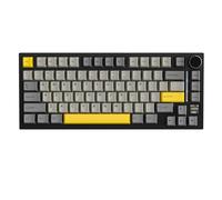 ATTACK SHARK X820 Ultra Wireless Mechanical Keyboard with TFT Smart Display & Knob, 75% Hot Swappable Gaming Keyboard, BT/2.4G/Wired, RGB South Facing LED, PBT Keycaps (Black - Shark Switch)