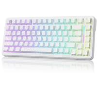 ATTACK SHARK X82PRO HE 75% Wireless Rapid Trigger Gaming Keyboard, Hall Effect Magnetic Switch Keyboard with 0.01mm RT Adjustable Actuation, 8Khz Polling Rate, Hot-Swap, RGB, for PC Gamer (White)