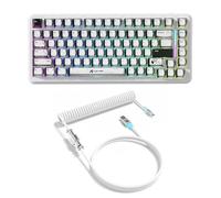 ATTACK SHARK X82PRO HE 75% Wireless Rapid Trigger Magnetic Keyboard, 8K Wired Gaming Keyboard, Hall Effect Switches Adjustable Actuation, QWERTY, RGB Backlit, C01 RGB Coiled Cable -Comic