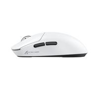 ATTACK SHARK X8PLUS Mouse with Grip Tape for Large Hand, 55g SUPERLIGHT, PixArt PAW3395PRO Gaming Sensor, BT/2.4G Wireless/Wired, 6 Adjustable DPI up to 40000, 500mAh Battery (White)