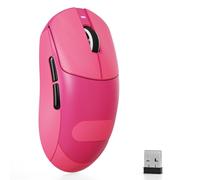 ATTACK SHARK X8SE Wireless Gaming Mouse, 55g Lightweight Mice, PAW3311 Sensor, BK52820 Chip, 25,000 DPI, BT/2.4G/USB-C, 80 Million Clicks, 500mAh Battery, Web Driver for for PC/Mac-Berry Red+Tape