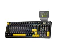 ATTACK SHARK X98PRO Wireless Mechanical Keyboard, 2.4GHz/USB-C/BT5.0 Gasket Hot Swappable Custom Keyboard, Side Printed PBT Keycaps Mechanical Gaming Keyboard for PC (Black&Yelow)
