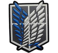 Attack Titan Wings of Liberty DIY Hook Loop Rubber Patch - Survey Corp Scout Regiment Embroidered PVC Patch - AOT