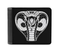 Attacking-Cobra Slim Bifold Wallet Minimalist Wallets Pouch with Card Slots for Men Women