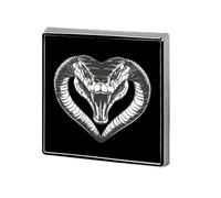 Attacking-Cobra Square Lapel Pin Brooches Badge Holder for Clothes Bags Backpack Hats