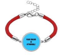 Attainable Inspirational Quote Sayings Lucky Red String Bracelet Rope Bracelet Handmade