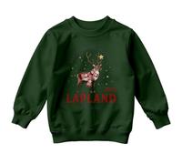 ATTAR APPAREL Personalised Making Magical Memories 2025 Lapland Olivia Christmas Holiday Kids Sweatshirt For Girls Or Boys Jumper 12-14 Years Forest Green