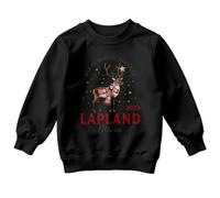ATTAR APPAREL Personalised Making Magical Memories 2025 Lapland Olivia Christmas Holiday Kids Sweatshirt For Girls Or Boys Jumper 7-8 Years Black
