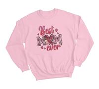 ATTAR APPAREL Womens Best Mom Ever Mothers Day Sweatshirt Jumper Funny Mama Mom Idea #MD S Light Pink
