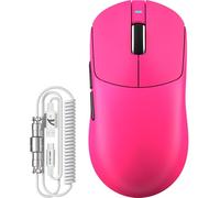 ATTCK Shark X8Plus 55g Superlight Wireless Gaming Mouse with 40K DPI,PAW 3395PRO Sensor, Broadcom BK52820 Chip,HUANO Switch,Web Driver,Tri-Mode Fit Large Hand Mice with RGB Cable -Berry Red