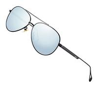 ATTCL Fashion Pilot Polarized Sunglasses For men UV Protection Metal frame QL2033 silver