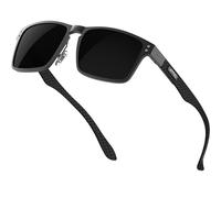 ATTCL Men's Fibra de carbon Sunglasses for men polarized UV protection 8999 Black+grey