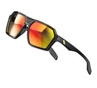 ATTCL Men's Polarized Sunglasses men Casual Sport glasses with UV Protection Hexagonal TR90 frame 2137 C3 Black+red