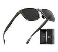 ATTCL Men's Retro Metal Frame Driving Polarized Sunglasses Mens Womens UV400 CAT 3 CE 8587 Junlv-Grey