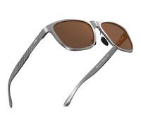 ATTCL Men's Retro Metal Frame Driving Polarized Sunglasses Mens Womens UV400 CAT 3 CE 8587 Silver-Brown