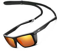 ATTCL Sports Polarised Sunglasses for Men: Secure Anti-Slip Lightweight TR90 Square Frame UV Protection for Driving Fishing